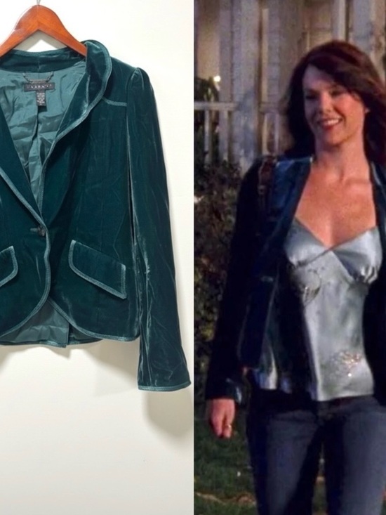 Laundry By Shelli Segal Jackets & Blazers - Vintage Teal Velvet Blazer ASO Lorelai Gilmore Girls Alt Size 2
